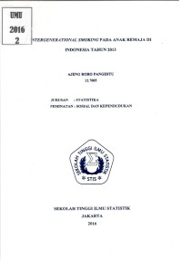 Image of Intergenerational Smoking pada Anak Remaja di Indonesia Tahun 2013