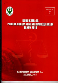 Image of Buku Katalog Produk Hukum Kementerian Kesehatan Tahun 2014