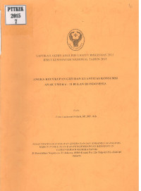 Image of Angka Kecukupan Gizi dan Kuantitas Konsumsi Anak Umur 6-11 Bulan di Indonesia (Laporan Akhir Analisis Lanjut Riskesnas 2015 Riset Kesehatan Nasional Tahun 2015)