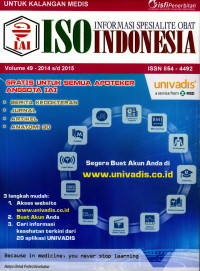 Image of ISO : informasi Spesialite obat Indonesia