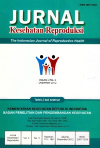 Image of Lama Haid dan Kejadian Anemia Pada Remaja Putri (Menstruation Duration And Female Adolescent Anemia Occurance)