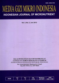 Status gizi ibu menyusui dan kadar iodium dalam air susu ibu di daerah dengan nilai eksresi iodium urin tinggi