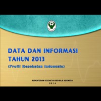 Data dan Informasi tahun 2013 ( profil kesehatan Indonesia )