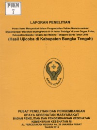 Image of Peran Serta Masyarakat dalam Pengendalian Vektor Malaria Melalui Implementasi 