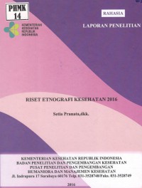 Riset Etnografi Kesehatan 2016