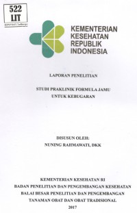 Studi Praklinik Formula Jamu untuk Kebugaran.