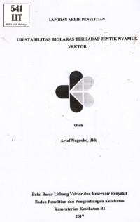 Image of Uji Stabilitas Biolaras terhadap Jentik Nyamuk Vektor.