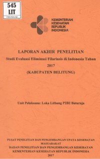 Studi Evaluasi Filariasis di Indonesia Tahun 2017 (Kabupaten Belitung)