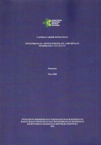 Laporan Akhir Penelitian Pengembangan Sistem Surveilans AMR dengan Pendekatan One Health