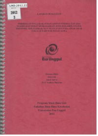 Image of Laporan Penelitian Perbedaan Pola Makan dan Asupan Energi, Zat Gizi Makro dan Serat Berdasarkan Jenis Kelamin, Status Ekonomi, Tipe Daerah, dan Status Gizi pada Anak-anak Usia 6-10 Tahun di Pulau Jawa