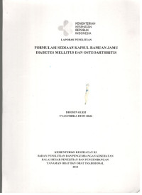 Image of Laporan Penelitian Formulasi Sediaan Kapsul Ramuan Jamu Diabetes Mellitus dan Osteoarthritis