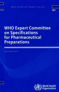 Image of WHO Expert Committee on Specification for Pharmaceutical Preparations (WHO TRS 981)