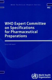 Image of WHO expert committee on specifications for pharmaceutical preparations (WHO-TRS 992)