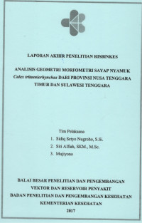 Image of Analisis Geometri Morfometri Sayap Nyamuk Culex tritaeniorhynchus dari Provinsi Nusa Tenggara Timur dan Sulawesi Tenggara. (Risbinkes)