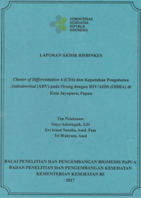 Image of Cluster of Differentiation 4(CD4) dan Kepatuhan Pengobatan Antiretroviral (ARV) pada Orang dengan HIV/AIDS (ODHA) di Kota Jayapura, Papua. (Risbinkes).