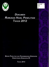 Dokumen Rumusan Hasil Penelitian Tahun 2012