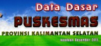 Data dasar Puskesmas provinsi Kalimantan Selatan: keadaan Desember 2013