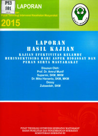 Image of Kajian Efektivitas Kelambu Berinsektisida dari Aspek Bioassay dan Peran serta Masyarakat