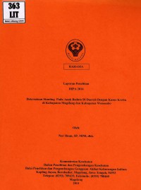 Image of Determinan stunting pada anak baduta di daerah dengan kasus kretin di kabupaten Magelang dan kabupaten Wonosobo