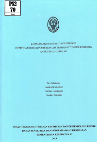 Image of Hubungan durasi pemberian ASI terhadap tumbuh kembang anak usia 24-35 bulan (risbinkes)