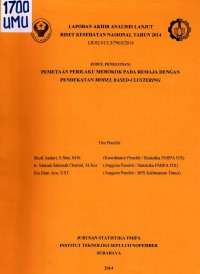 Pemetaan Perilaku Merokok pada Remaja dengan Pendekatan Model Based-Clustering