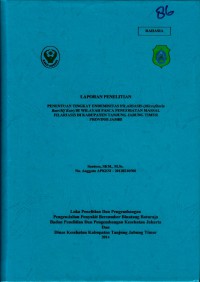 Penentuan tingkat endemitas filariasis (microfilaria rate/mf rate) di wilayah pasca pengobatan massal filariasis di kabupaten Tanjung Timur provinsi Jambi