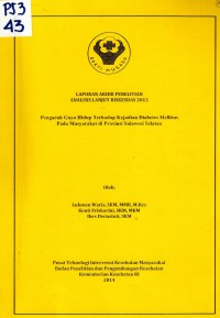 Image of Pengaruh Gaya Hidup Terhadap Kejadian Diabetes Mellitus pada Masyarakat di Provinsi Sulawesi Selatan
