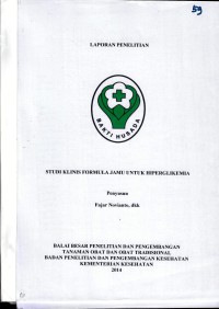 Image of Studi klinis formula jamu untuk hiperglikemia