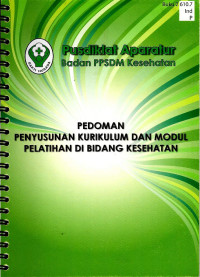 Image of Pedoman Penyusunan Kurikulum & Modul Pelatihan di Bidang Kesehatan